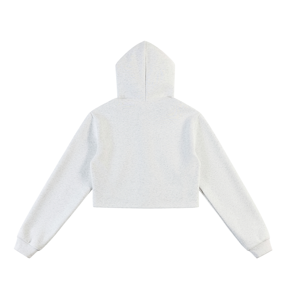 Essential Cropped Zip-Up Hoodie
